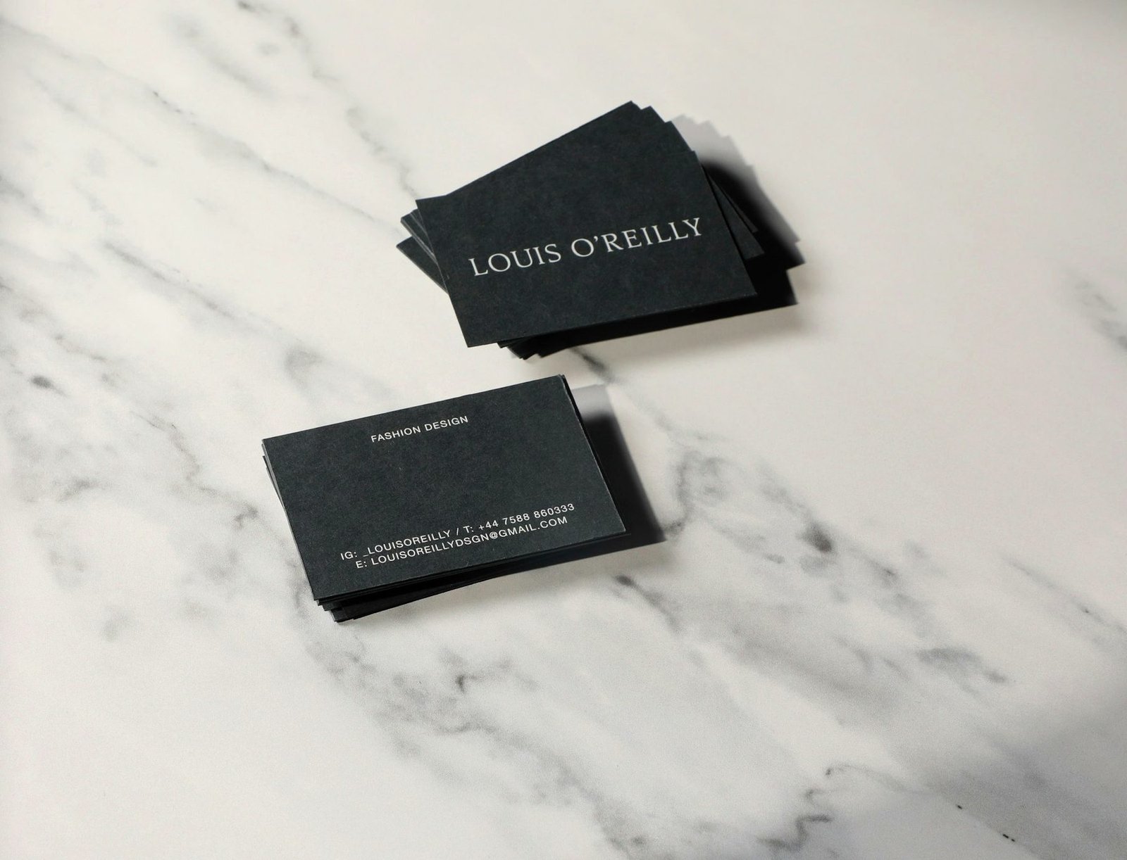 businesscards black marble